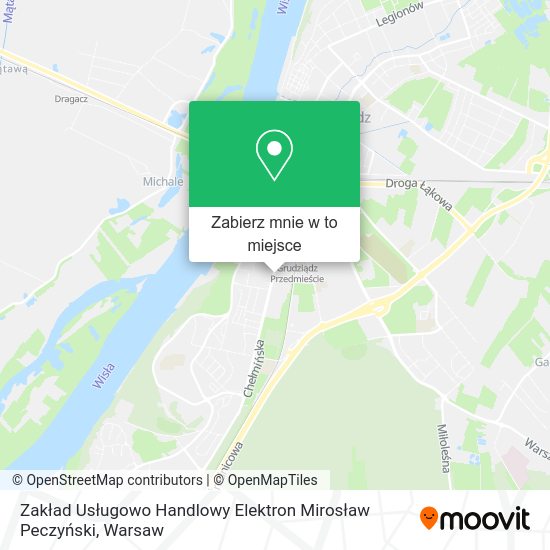 Mapa Zakład Usługowo Handlowy Elektron Mirosław Peczyński