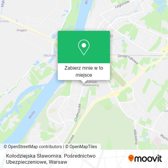 Mapa Kołodziejska Sławomira. Pośrednictwo Ubezpieczeniowe