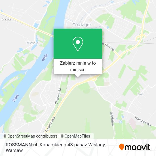 Mapa ROSSMANN-ul. Konarskiego 43-pasaż Wiślany