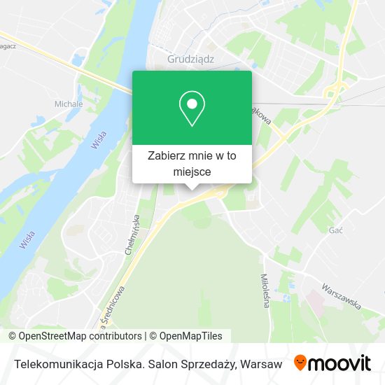 Mapa Telekomunikacja Polska. Salon Sprzedaży