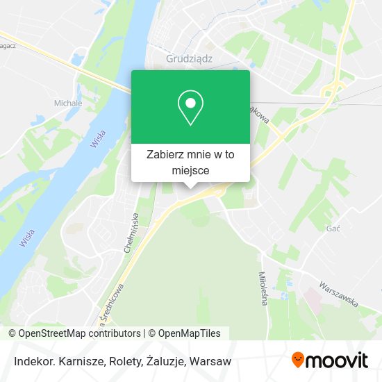 Mapa Indekor. Karnisze, Rolety, Żaluzje