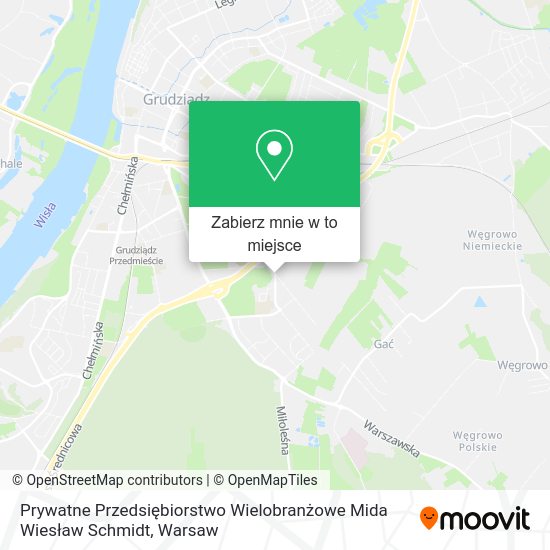 Mapa Prywatne Przedsiębiorstwo Wielobranżowe Mida Wiesław Schmidt