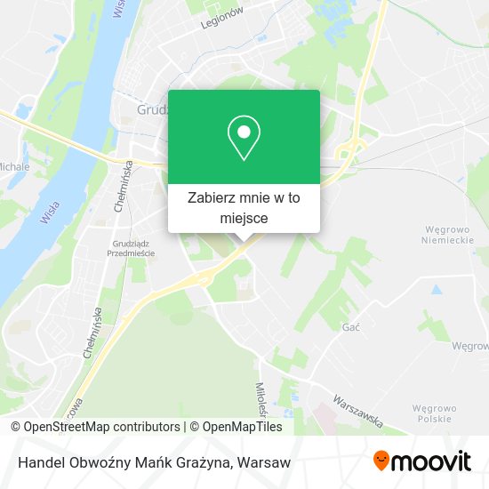 Mapa Handel Obwoźny Mańk Grażyna