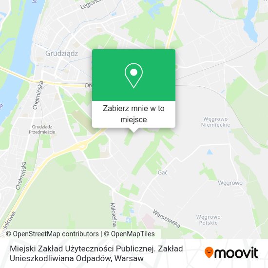 Mapa Miejski Zakład Użyteczności Publicznej. Zakład Unieszkodliwiana Odpadów