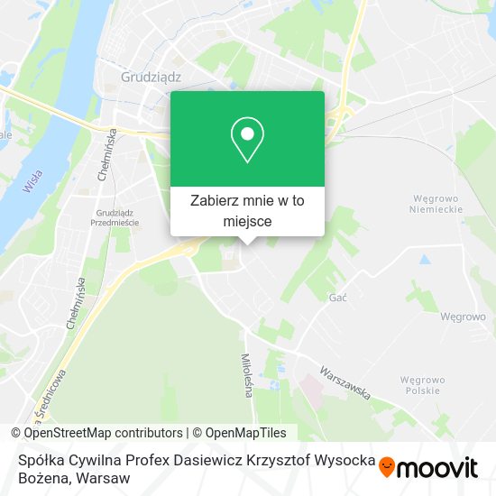 Mapa Spółka Cywilna Profex Dasiewicz Krzysztof Wysocka Bożena