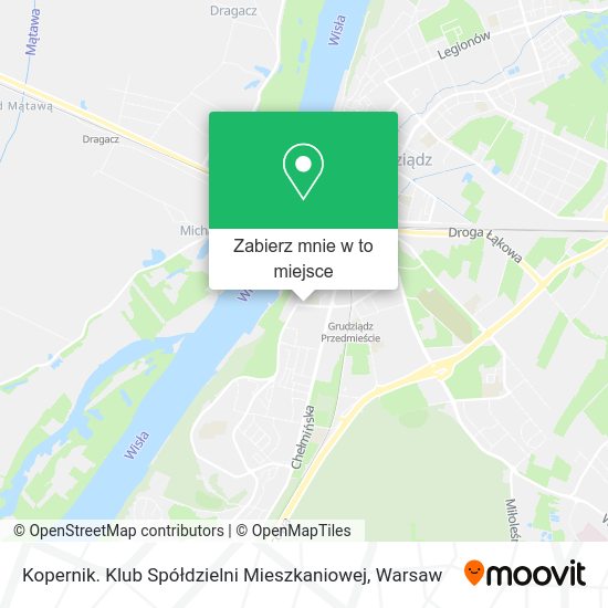 Mapa Kopernik. Klub Spółdzielni Mieszkaniowej