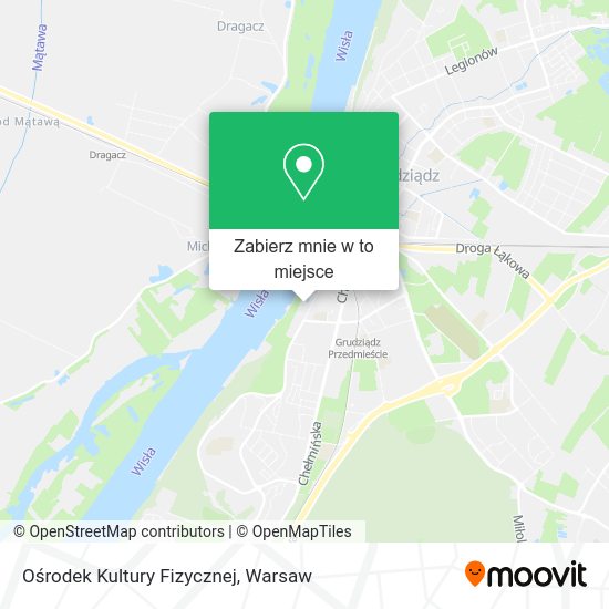 Mapa Ośrodek Kultury Fizycznej