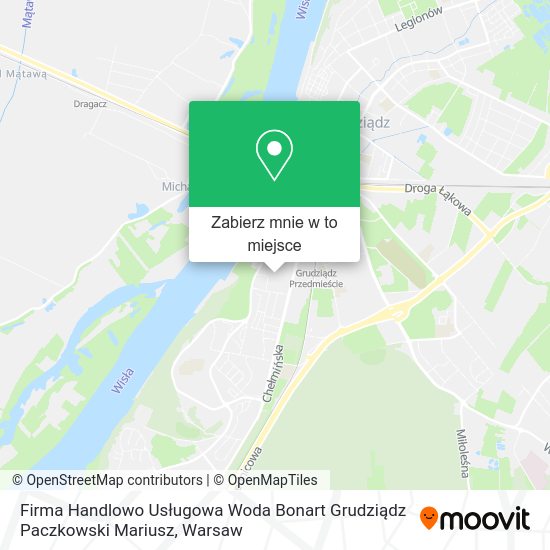 Mapa Firma Handlowo Usługowa Woda Bonart Grudziądz Paczkowski Mariusz