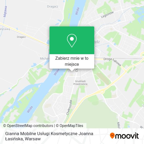 Mapa Gianna Mobilne Usługi Kosmetyczne Joanna Łasińska