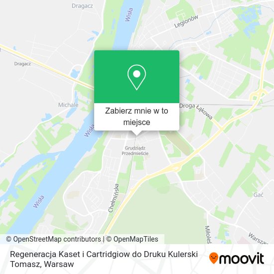 Mapa Regeneracja Kaset i Cartridgiow do Druku Kulerski Tomasz