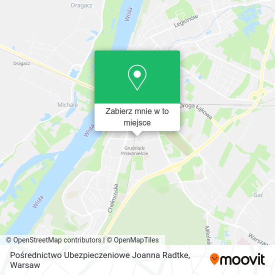 Mapa Pośrednictwo Ubezpieczeniowe Joanna Radtke