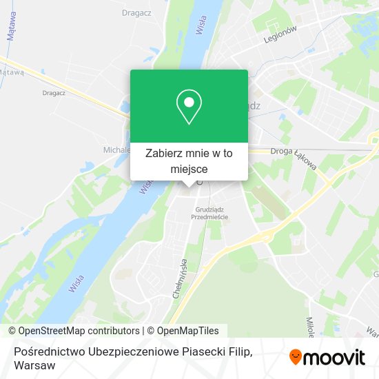 Mapa Pośrednictwo Ubezpieczeniowe Piasecki Filip