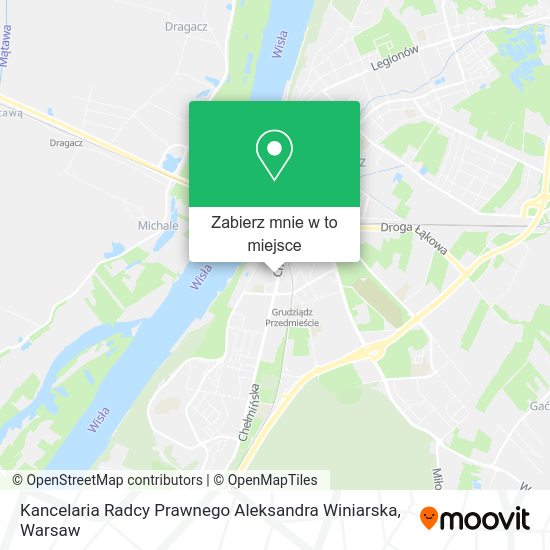 Mapa Kancelaria Radcy Prawnego Aleksandra Winiarska