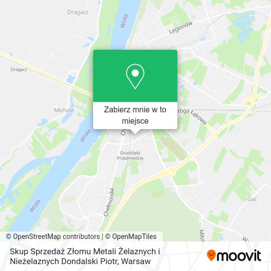 Mapa Skup Sprzedaż Złomu Metali Żelaznych i Nieżelaznych Dondalski Piotr