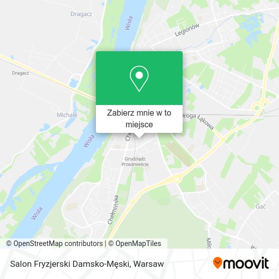 Mapa Salon Fryzjerski Damsko-Męski