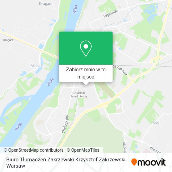 Mapa Biuro Tłumaczeń Zakrzewski Krzysztof Zakrzewski