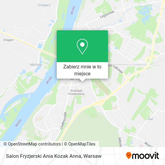 Mapa Salon Fryzjerski Ania Kozak Anna