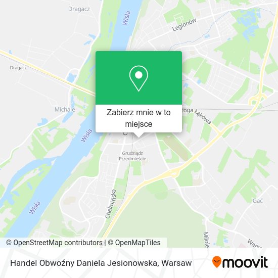 Mapa Handel Obwoźny Daniela Jesionowska