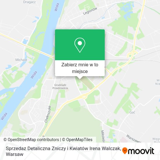 Mapa Sprzedaz Detaliczna Zniczy i Kwiatów Irena Walczak