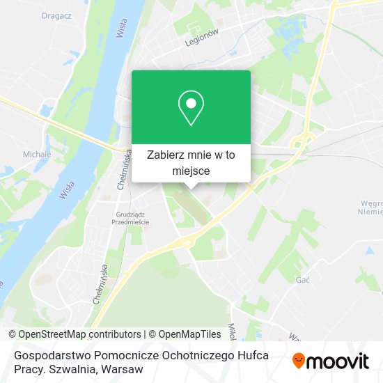 Mapa Gospodarstwo Pomocnicze Ochotniczego Hufca Pracy. Szwalnia