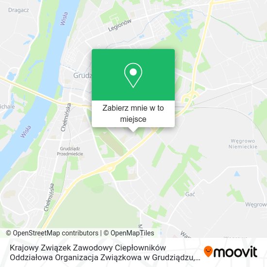 Mapa Krajowy Związek Zawodowy Ciepłowników Oddziałowa Organizacja Związkowa w Grudziądzu