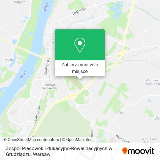 Mapa Zespół Placówek Edukacyjno-Rewalidacyjnych w Grudziądzu