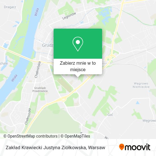 Mapa Zakład Krawiecki Justyna Ziółkowska