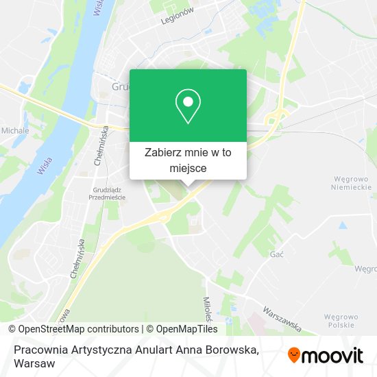 Mapa Pracownia Artystyczna Anulart Anna Borowska