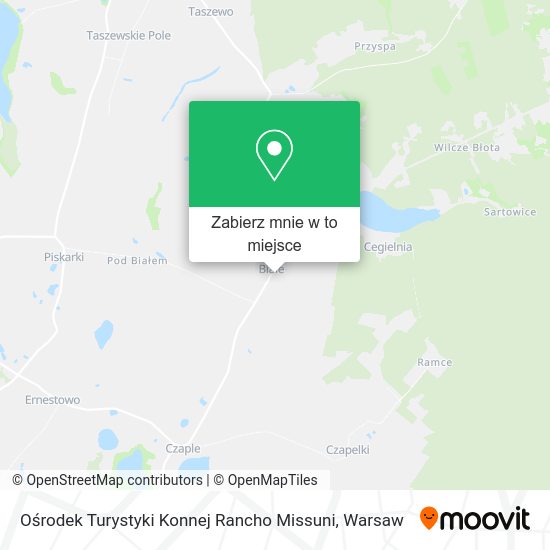 Mapa Ośrodek Turystyki Konnej Rancho Missuni