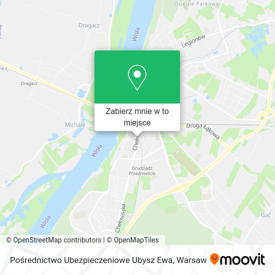 Mapa Pośrednictwo Ubezpieczeniowe Ubysz Ewa