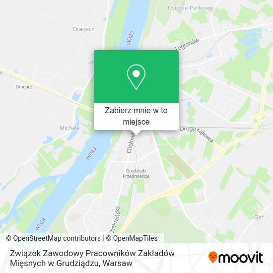 Mapa Związek Zawodowy Pracowników Zakładów Mięsnych w Grudziądzu