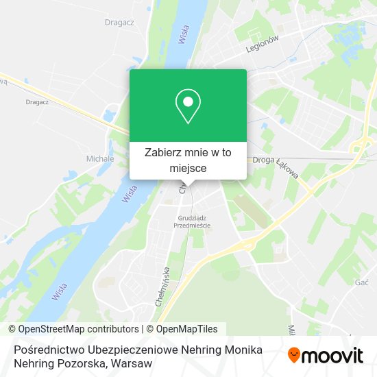 Mapa Pośrednictwo Ubezpieczeniowe Nehring Monika Nehring Pozorska