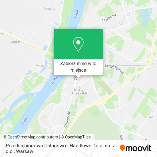 Mapa Przedsiębiorstwo Usługowo - Handlowe Detal sp. z o.o.