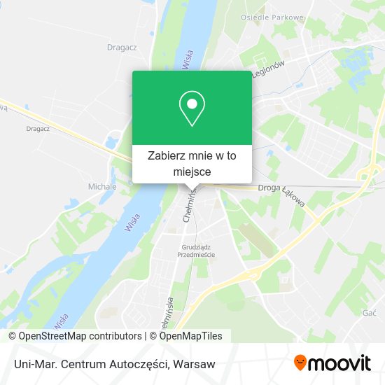 Mapa Uni-Mar. Centrum Autoczęści