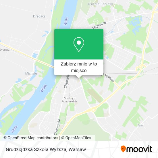 Mapa Grudziądzka Szkoła Wyższa