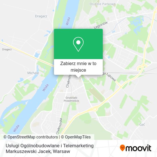 Mapa Usługi Ogólnobudowlane i Telemarketing Markuszewski Jacek