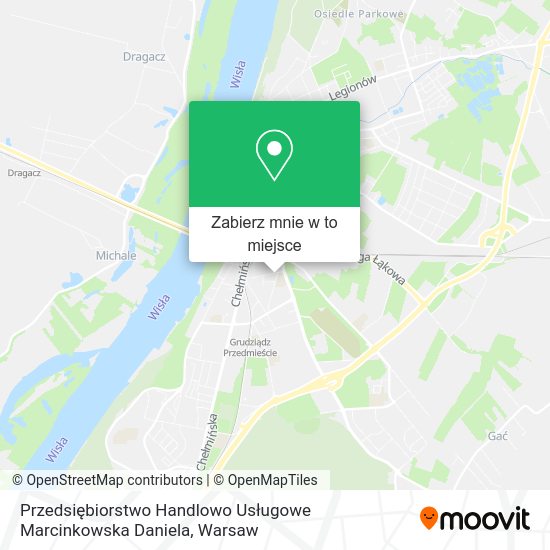 Mapa Przedsiębiorstwo Handlowo Usługowe Marcinkowska Daniela