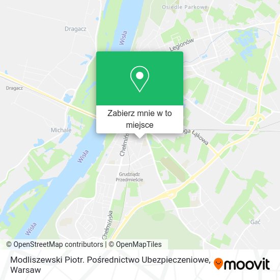 Mapa Modliszewski Piotr. Pośrednictwo Ubezpieczeniowe