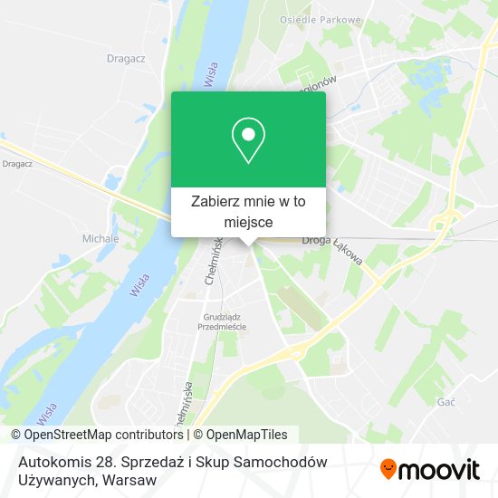 Mapa Autokomis 28. Sprzedaż i Skup Samochodów Używanych