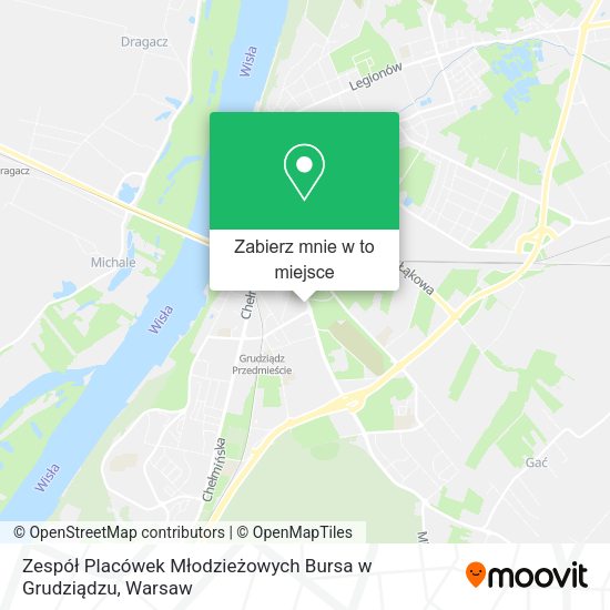 Mapa Zespół Placówek Młodzieżowych Bursa w Grudziądzu