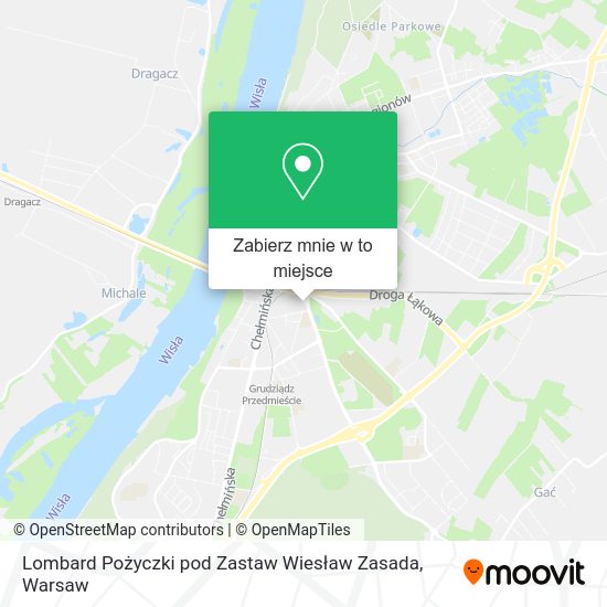 Mapa Lombard Pożyczki pod Zastaw Wiesław Zasada