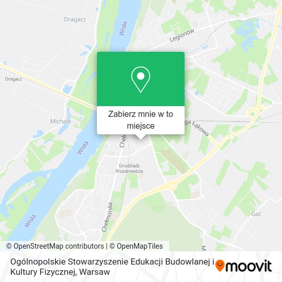 Mapa Ogólnopolskie Stowarzyszenie Edukacji Budowlanej i Kultury Fizycznej