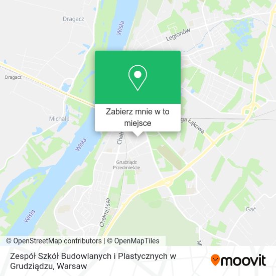 Mapa Zespół Szkół Budowlanych i Plastycznych w Grudziądzu