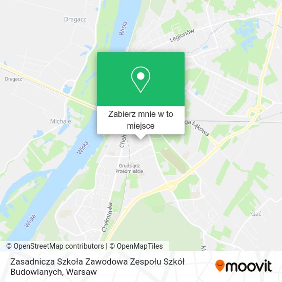 Mapa Zasadnicza Szkoła Zawodowa Zespołu Szkół Budowlanych