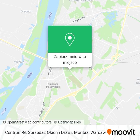 Mapa Centrum-G. Sprzedaż Okien i Drzwi. Montaż