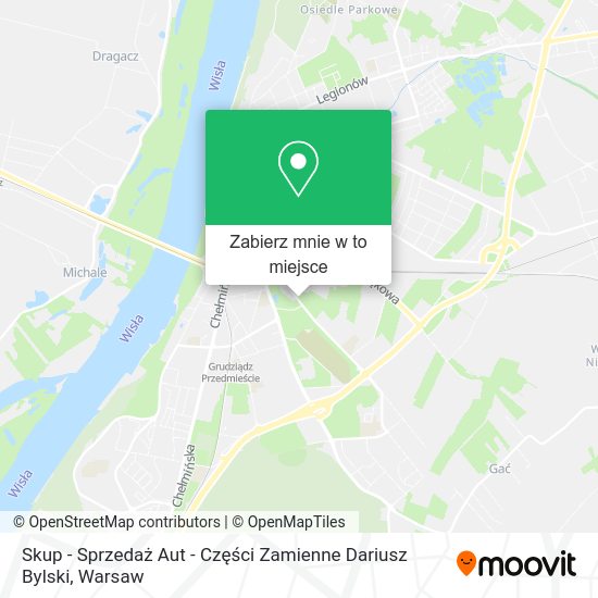 Mapa Skup - Sprzedaż Aut - Części Zamienne Dariusz Bylski
