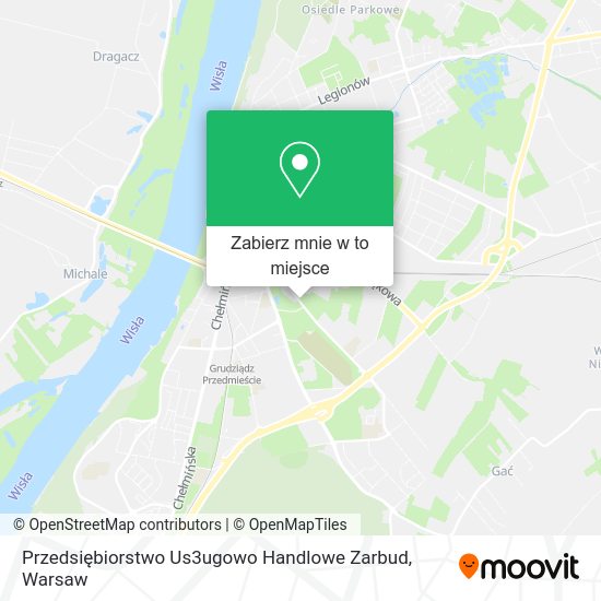 Mapa Przedsiębiorstwo Us3ugowo Handlowe Zarbud