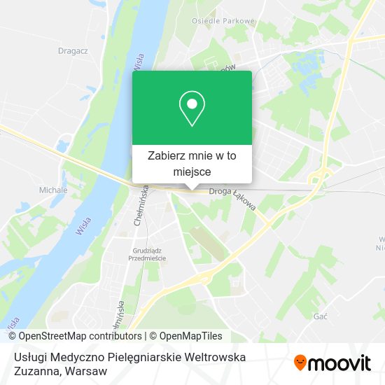 Mapa Usługi Medyczno Pielęgniarskie Weltrowska Zuzanna