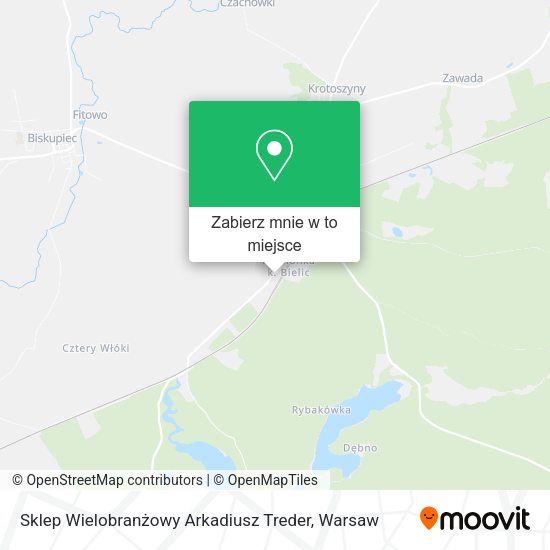 Mapa Sklep Wielobranżowy Arkadiusz Treder