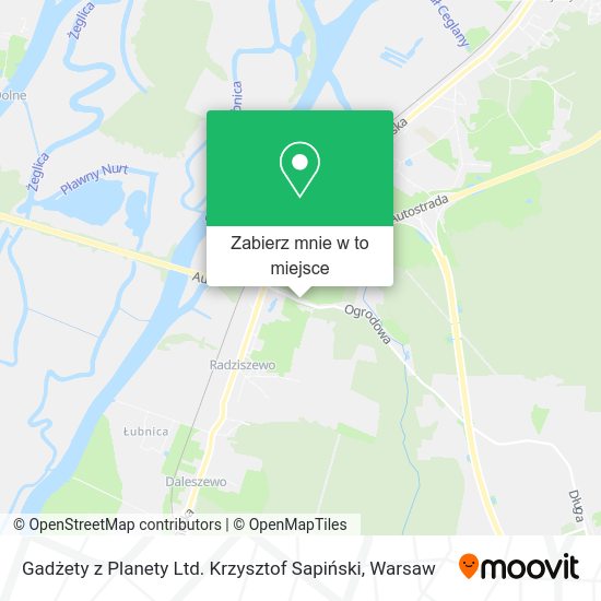 Mapa Gadżety z Planety Ltd. Krzysztof Sapiński